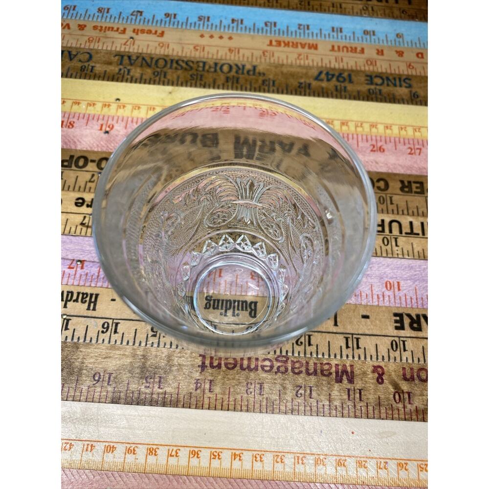 Vintage‎ Starburst Pattern Clear Heavy Juice Glass Oatmeal Glasses 3 MCM 1960s - Picture 8 of 10
